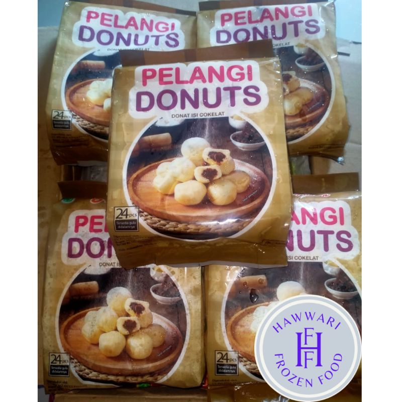 

Pelangi Donuts isi coklat 24pcs