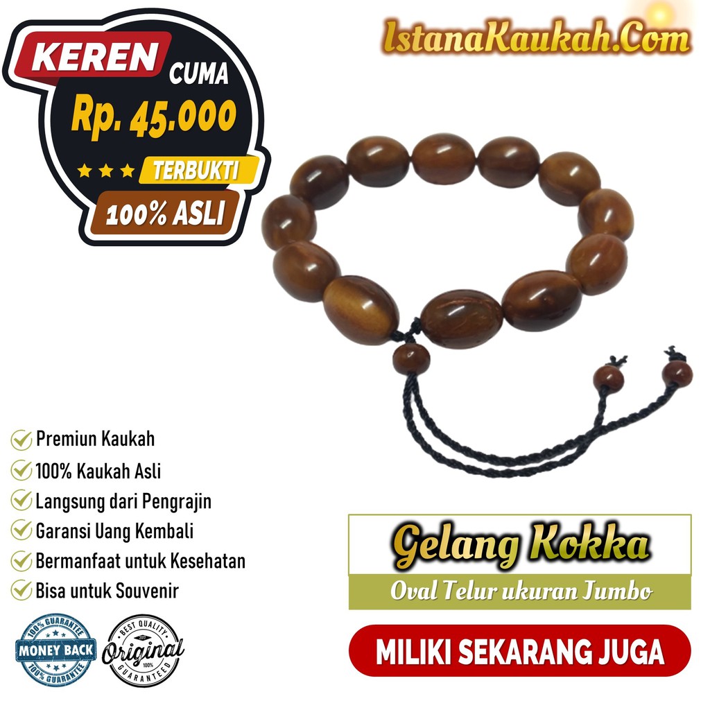 Gelang Kokka Asli - Gelang Kaukah motif Oval Jumbo