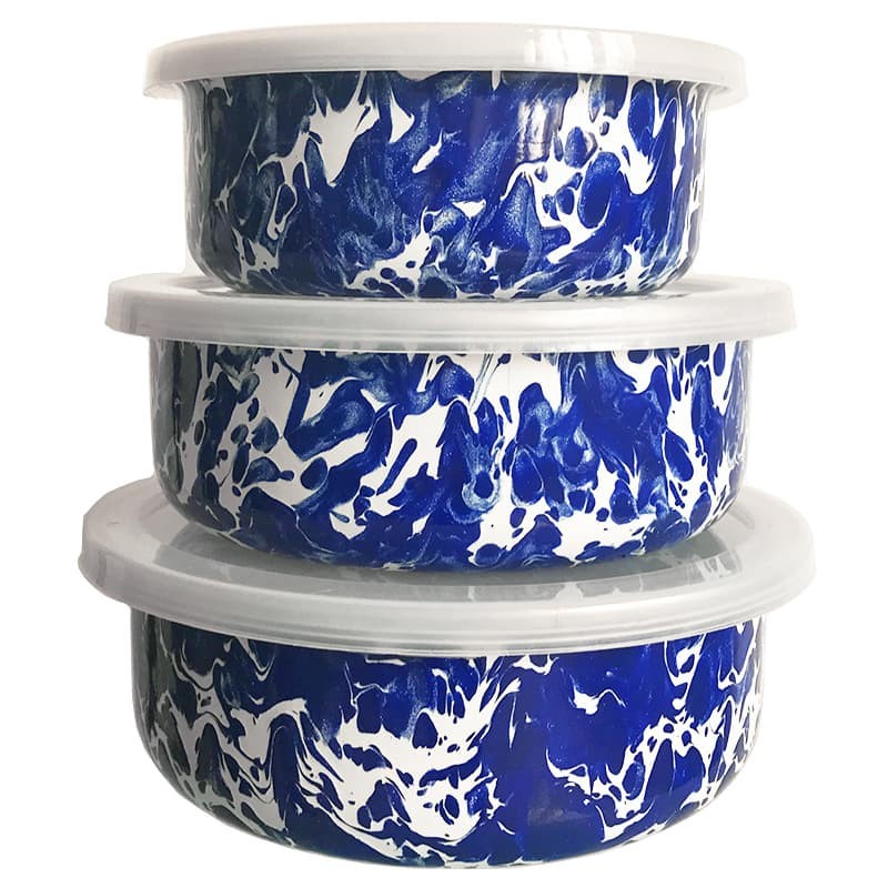 Kotak Makan Mangkok Enamel Bowl Set (3 pcs)