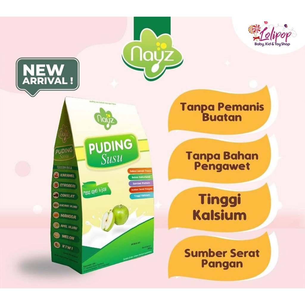 Nayz Puding Susu Rasa Apel Hijau  200gr