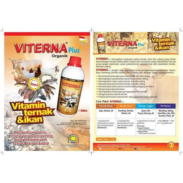 viterna plus nasa ori | viterna plus organik | vitamin hewan ternak dan ikan