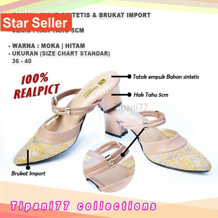 HEELS STRAPPY WANITA SANDAL PESTA UNDANGAN SANTAI CEWEK EMORY HIIL MURAH MODEL IMPORT GC BRUKAT MIKA