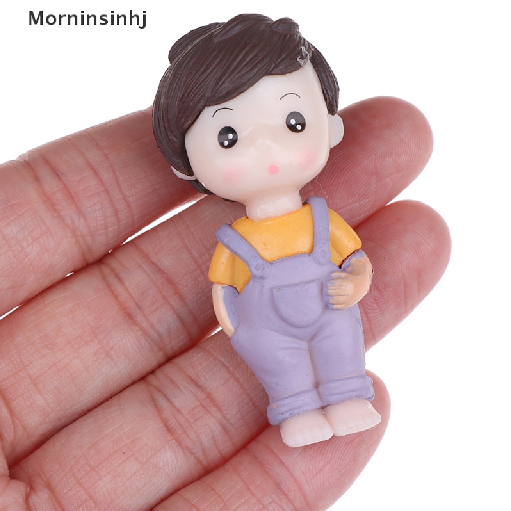 Mornin 2Pcs / Set Mainan Miniatur Figurin Kartun Untuk Dekorasi Rumah Boneka