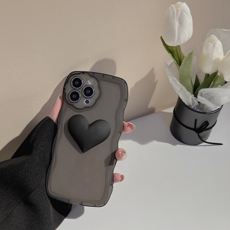 Soft case Hp Gambar Hati 3D Model Korea Untuk iphone 11promax / 12 / 13pro max / X / Xs max / XR / 7 / 8plus / se2020