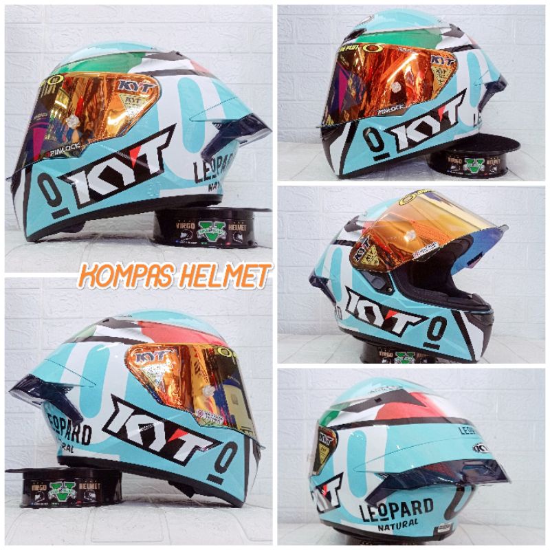 HELM KYT TT COURSE DALLA PORTA PAKET GANTENG VISOR IRIDIUM + SPOILER RTF + INCLUDE VISOR ORIGINAL BO