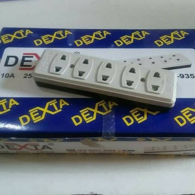 Terminal Gepeng 5 Lubang Dexta Stop Kontak 5 Lubang Dx 935 SNI Grosir