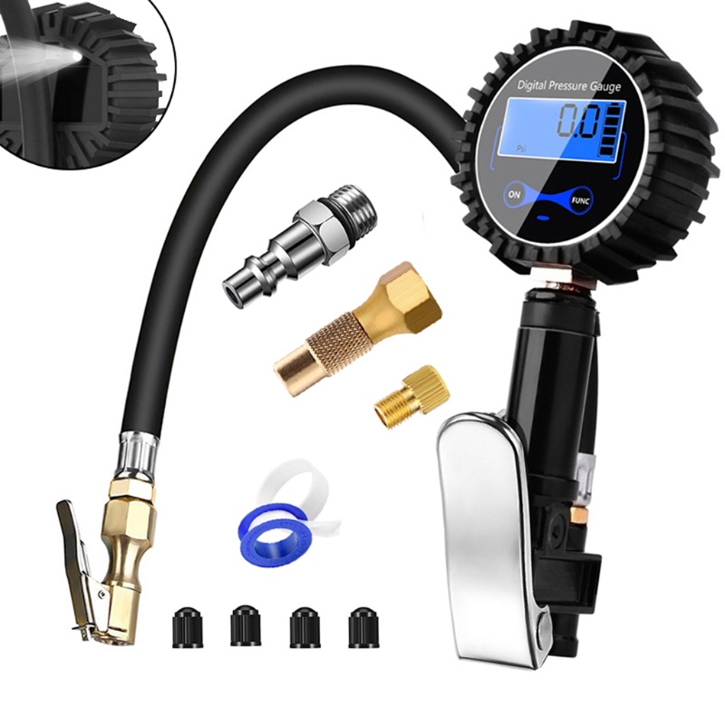 Kiss Air Chuck &amp; Aksesoris Kompresor Heavy Duty Digital Tire Inflator Dengan Pressure Gauge Resolusi Display 0.1 200P