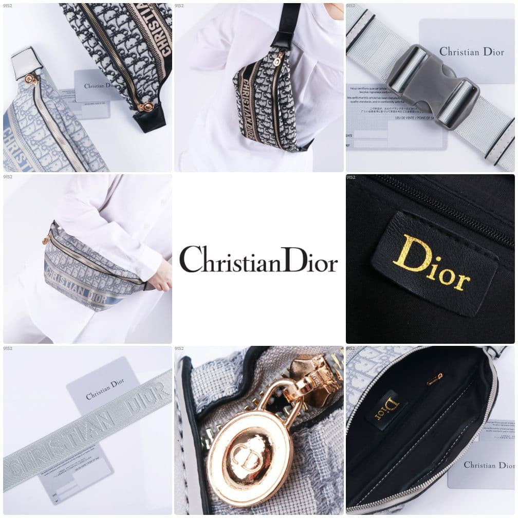 COD ❤️ Tas Wanita Dada Christian Dior Oblique Embroidered Waistbag Premium Import bestseller