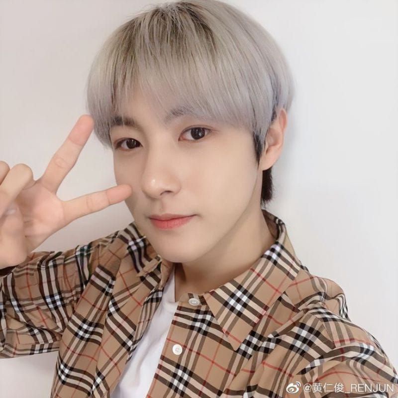 KEMEJA RENJUN NCT IMPORT - KEMEJA ATASAN PRIA BBR KOTAK CREAM LENGAN PANJANG COWOK KOREA