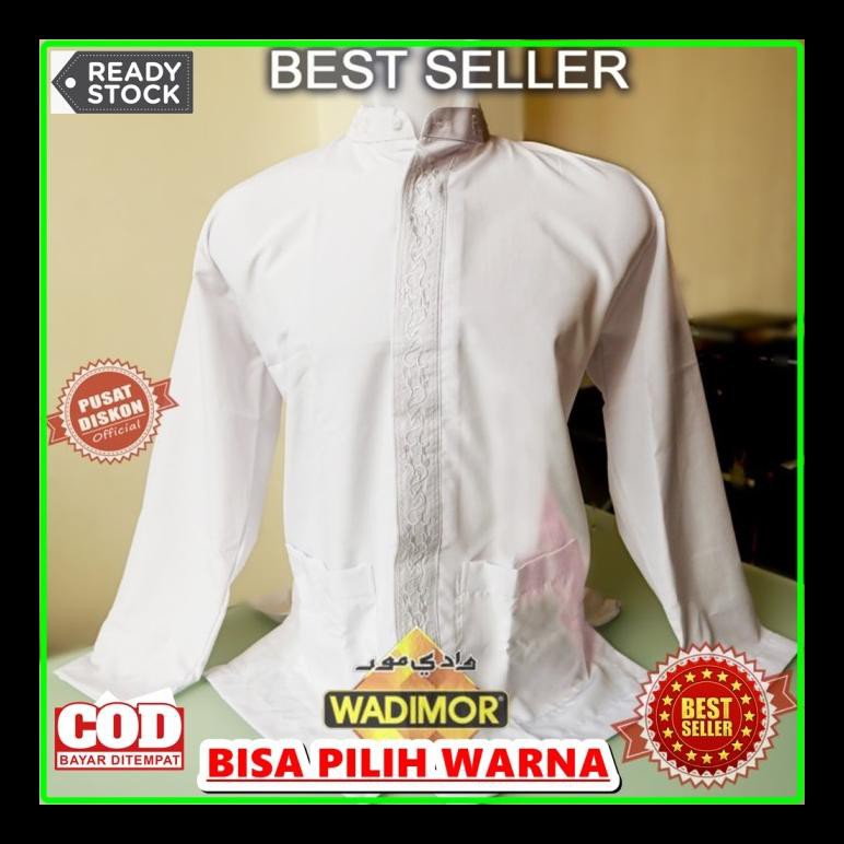 SALE NEW FASHION BAJU KOKO WADIMOR LENGAN PANJANG PUTIH SIZE M SAMPAI XL KOKO PRIA MURAH ALA