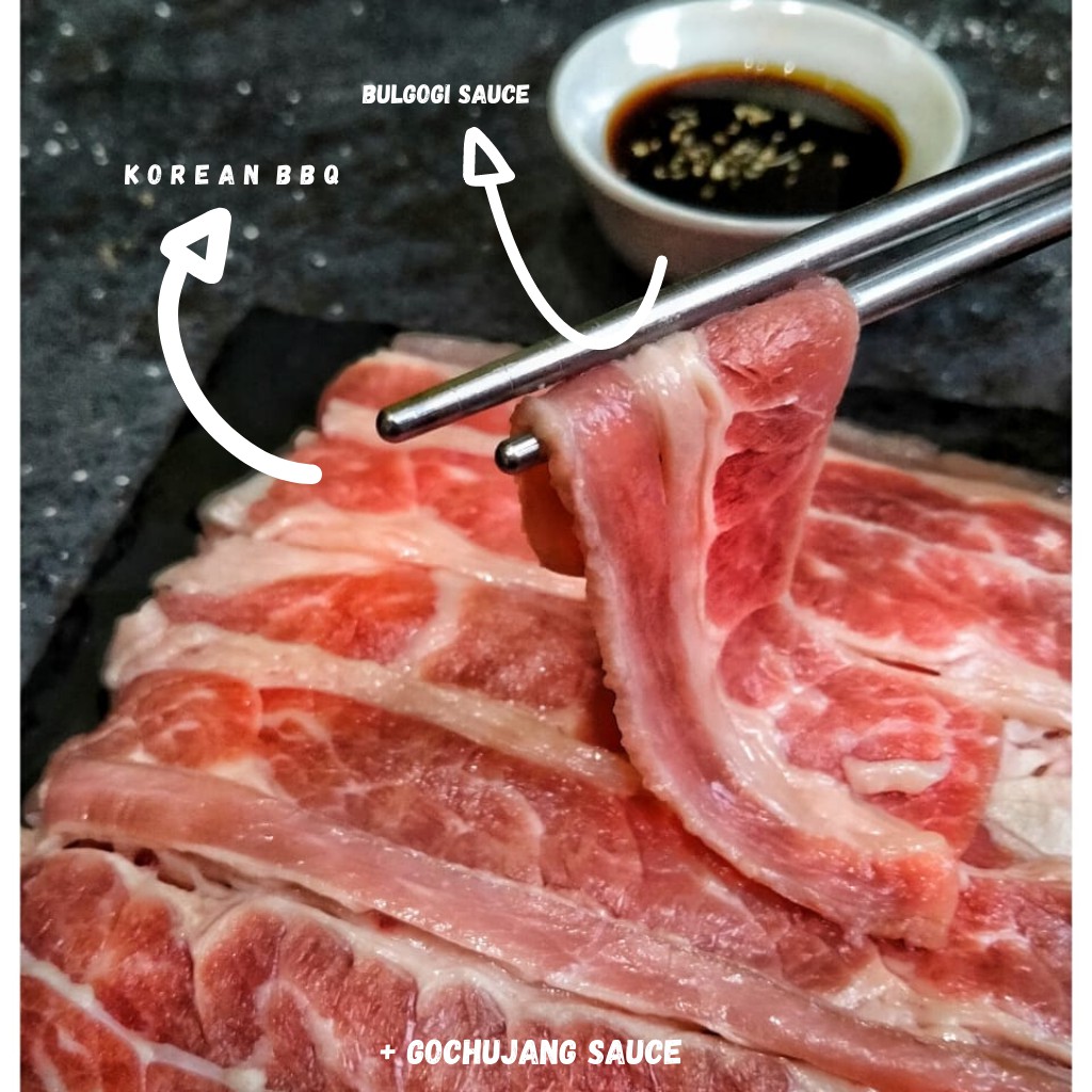 

US Beef 250 GR DAGING SAPI/BEEF SLICE KOREAN BBQ DAGING/BEEF BULGOGI DAN GOCHUJANG SAUCE HALAL 250gr