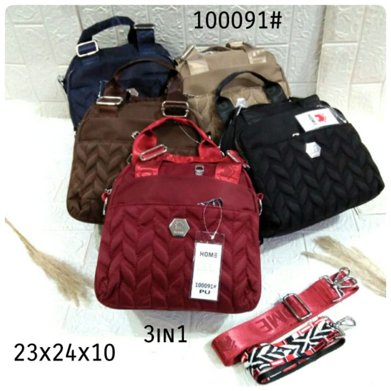 Home 100091 3In1 (Ransel,Tenteng,Selempang)+ 2 Tali panjang Dan Pendek