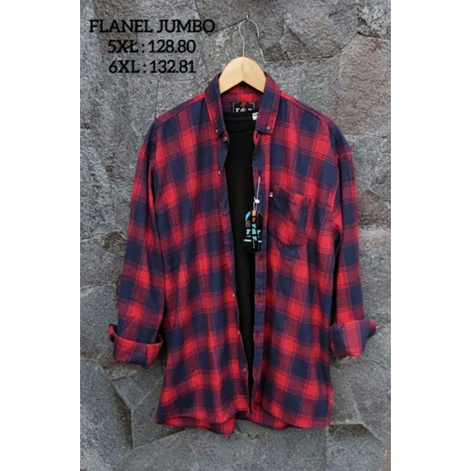 kemeja flanel big size pria,kemeja jumbo lengan panjang size 5XL-6XL,flanel motif kotak import  super jumbo terbaru