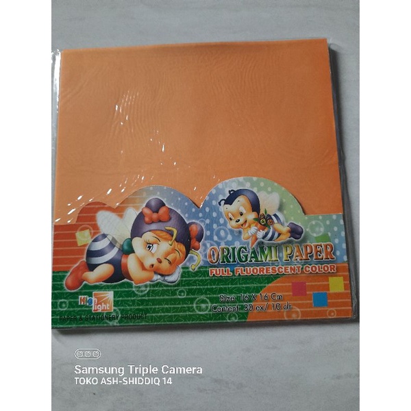 

kertas lipat | kertas origami | depan-belakang berwarna