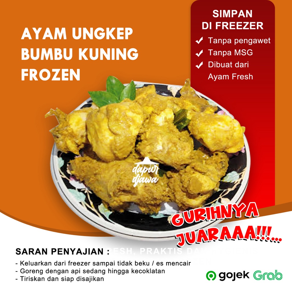 

AYAM UNGKEP FROZEN LENGKUAS LENGKOAS RESEP BUMBU KUNING REMPAH 1 EKOR MAKAN SIAP SAJI MASAK GORENG