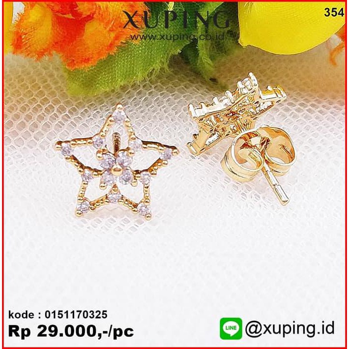 XUPING ANTING TUSUK BINTANG EMAS ZIRCON 0151170325