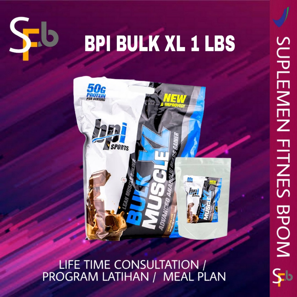BPI BULK XL GAINER 1 LBS WEIGHT GAINER 1 LBS PENAMBAH BERAT BADAN