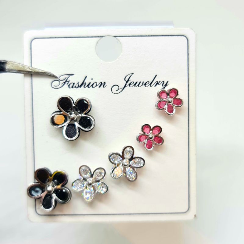 Anting tusuk korea 1 set 3 pasang