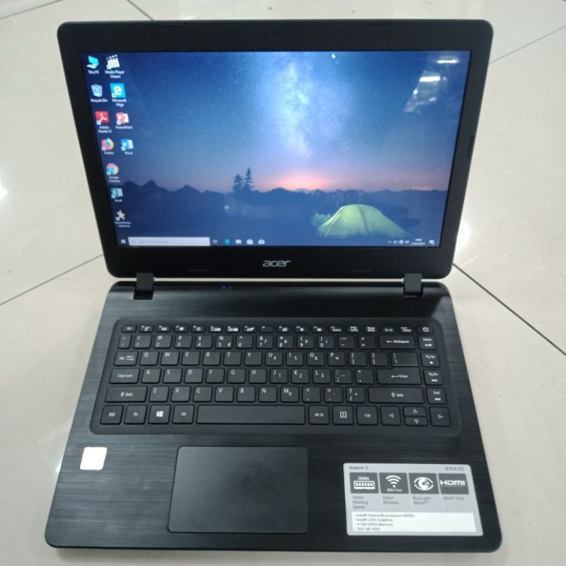 Acer Aspire 3 A314-33 Intel Celeron N4000 Ram 4 GB HDD 500 GB