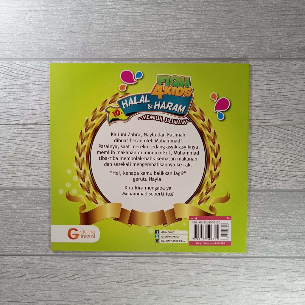 Buku Fiqh For Kids 10 : Halal &amp; Haram - Memilih Jajanan - Gema Insani 100% Original