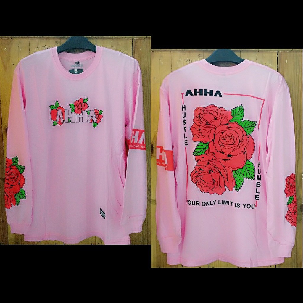 Kaos AHHA gank - baju AHHA Rose - Longsleeve AHHA Rose 02