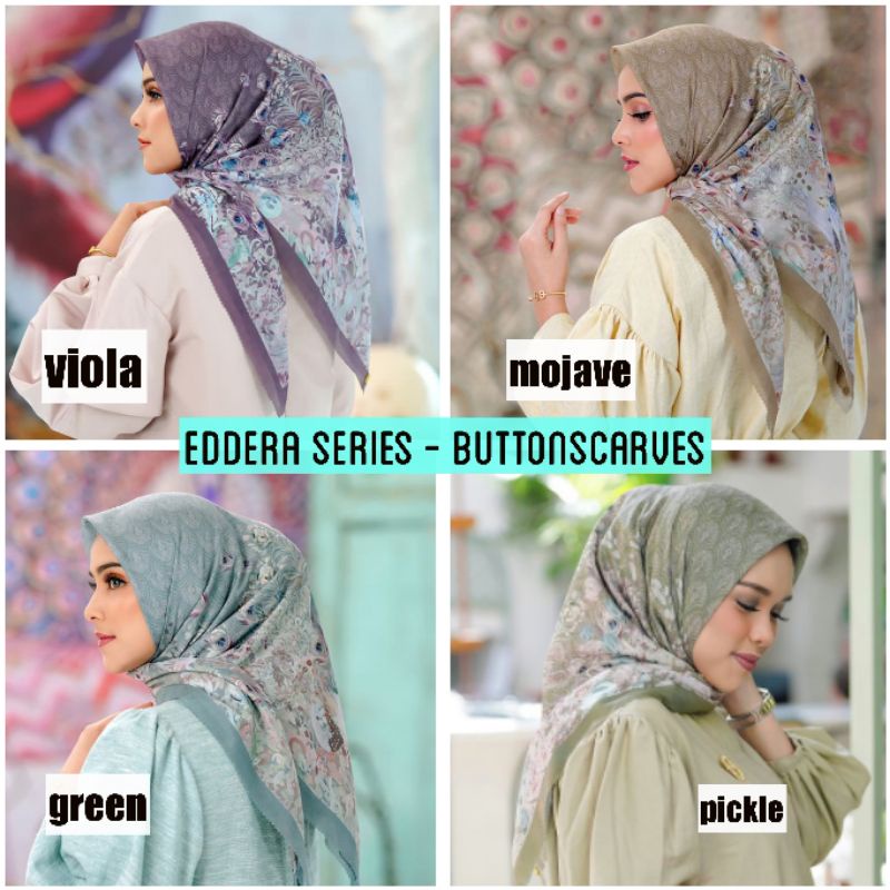 Ready The Ederra Voal Series Buttonscarves BS Hijab Jilbab Scarf Segi Empat