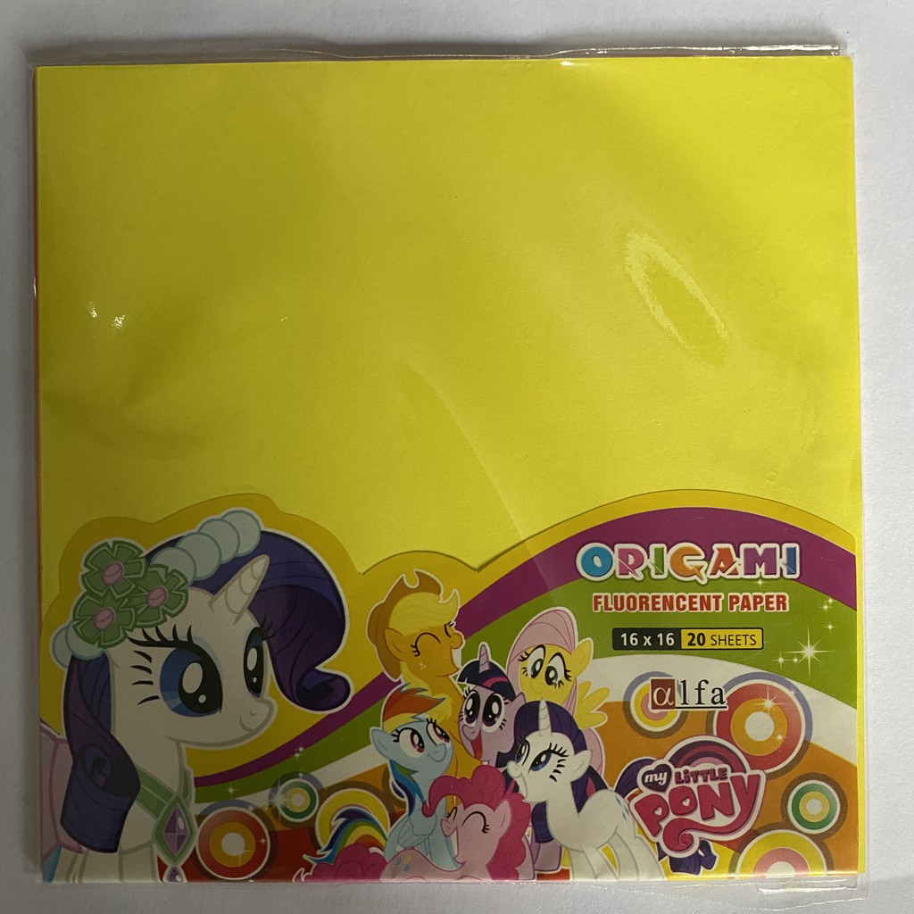 

Kertas Lipat Alfa Fluorencent Origami 16x16 cm Plastik