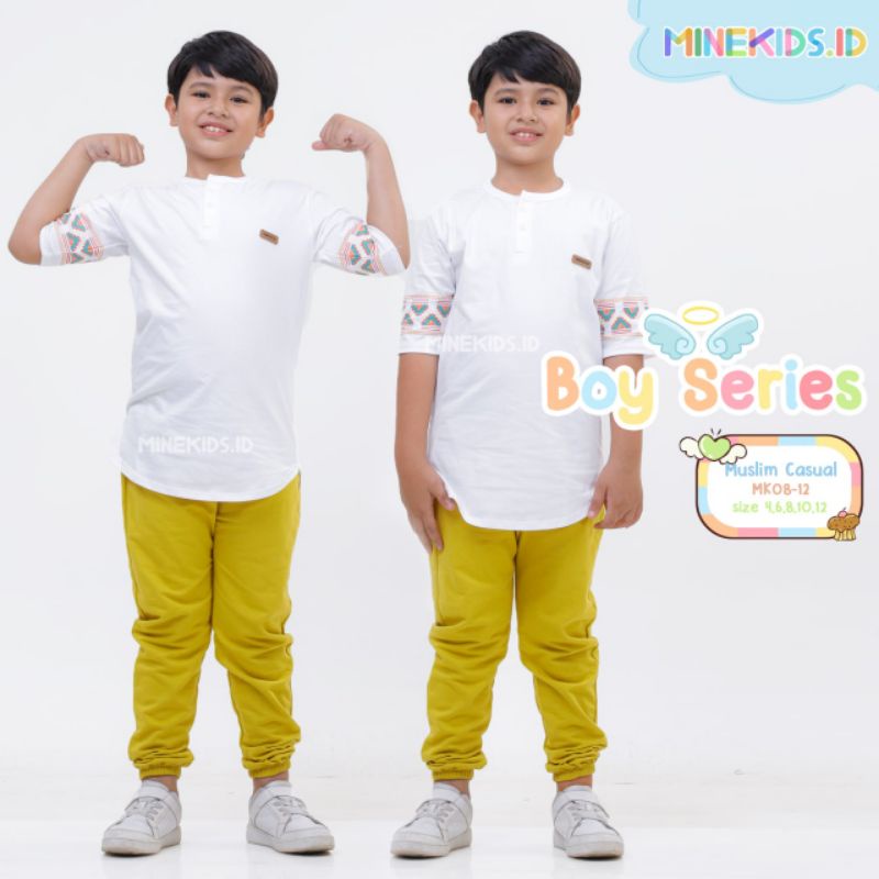 Afsheenastore Setelan Muslim Anak Laki Laki Casual By Minekids