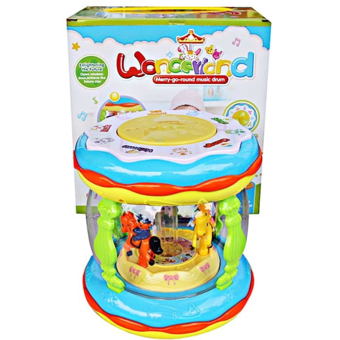 WONDERLAND MERRY GO ROUND MUSIC DRUM BESAR - MAINAN BAYI M133