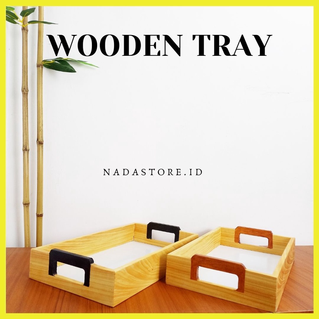 NEW PRODUCT - WOODEN TRAY / NAMPAN KAYU / BAKI / WOODEN SERVING TRAY 35 X 21 X 6 CM