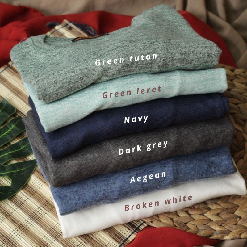 kaos lengan panjang/kaos rajut/kaos cewek/cowok