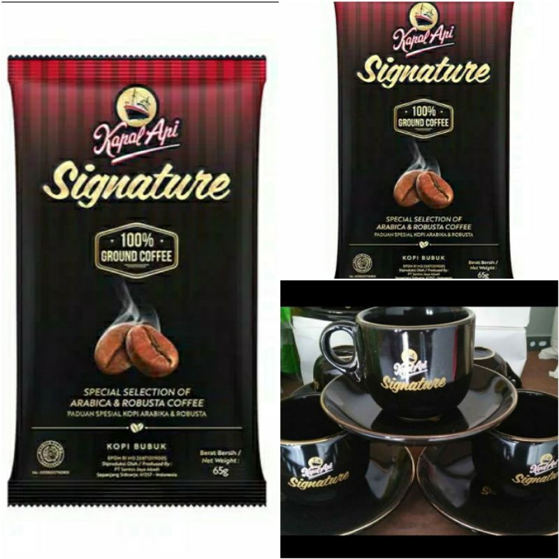 Bundling Kapal Api Signature (65 grx2 pak) free cangkir