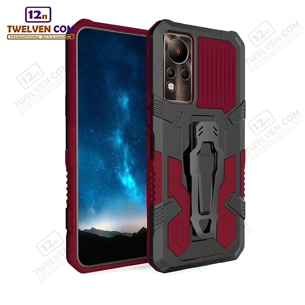 Case Shockproof Infinix Note 11 Armor Hardcase Stand Clip