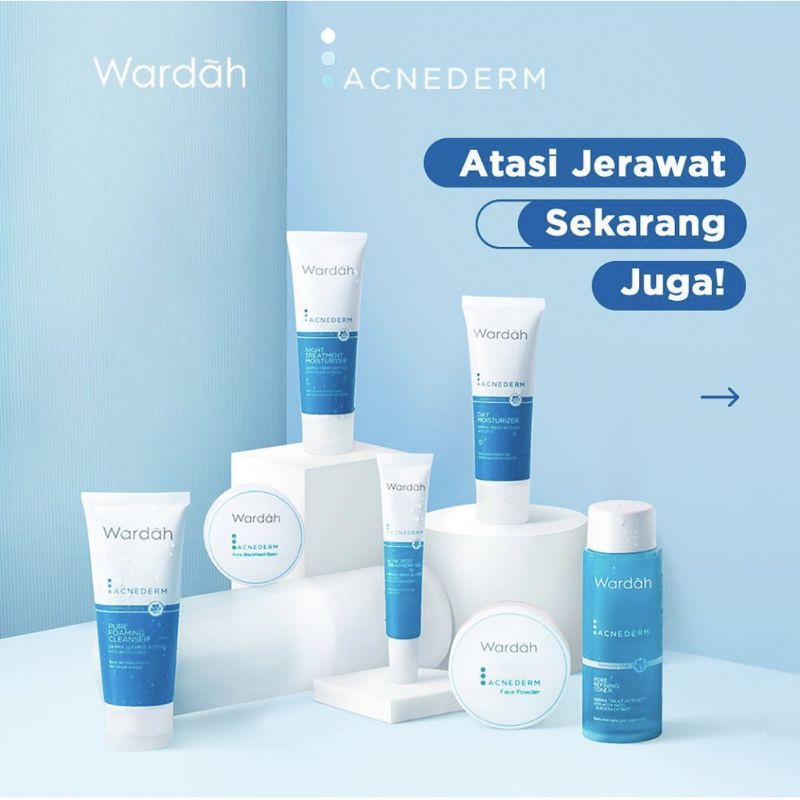 Wardah Acnederm Set - 7 in 1 Paket Lengkap Jerawat