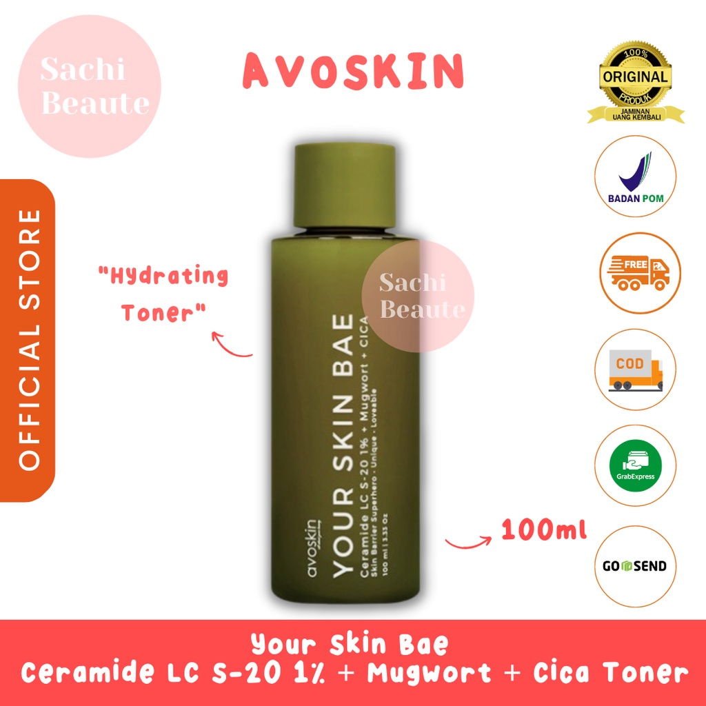 Avoskin Your Skin Bae Ceramide LC S-20 1% + Mugwort + Cica Toner Sachi Beaute