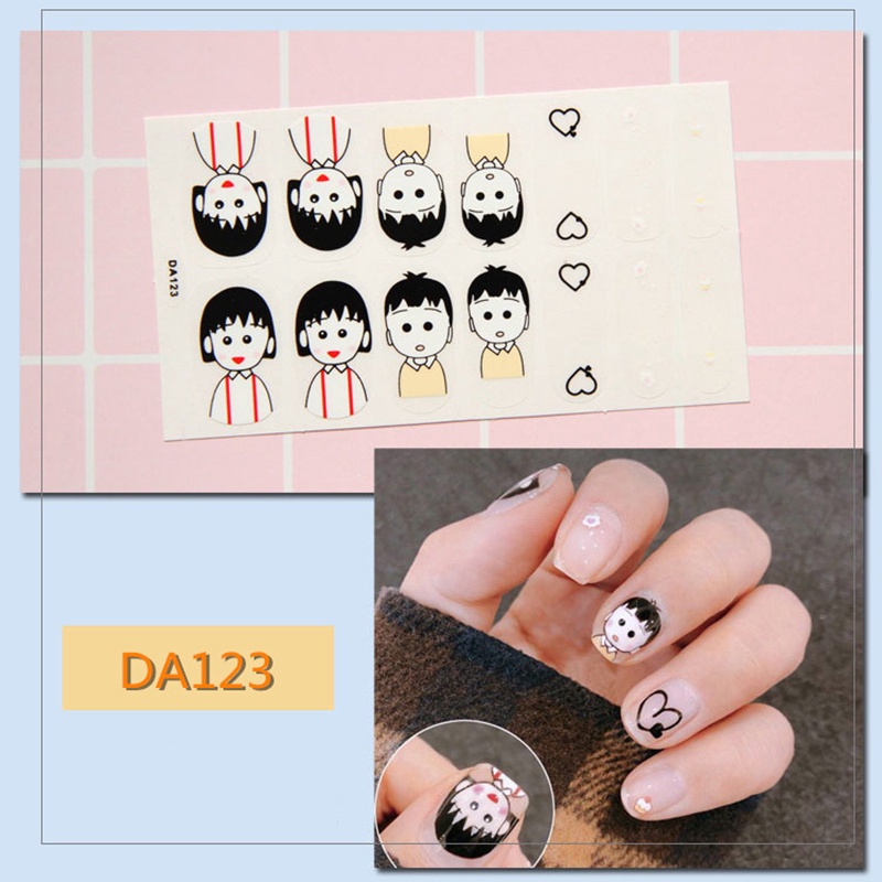 Da121-140 14 Pcs / Lembar Stiker Kuku Palsu 3d Bronzing Untuk Nail Art Diy