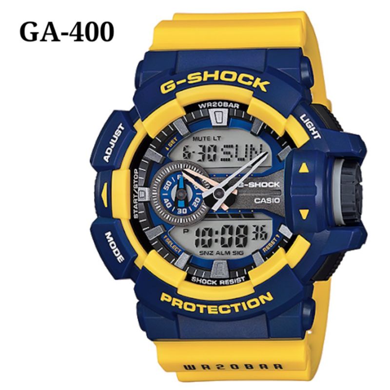 Jam Casio G Shock ORI BM GA-400-9B Kuning Biru GSHOCK GA400