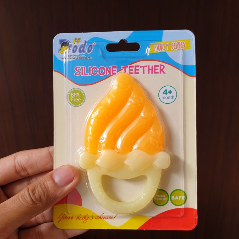 Dodo Silicone Teether BPA Free 4+ Month / Gigitan Bayi Silikon Non Toxic / Mainan Gigitan Bayi Silicone