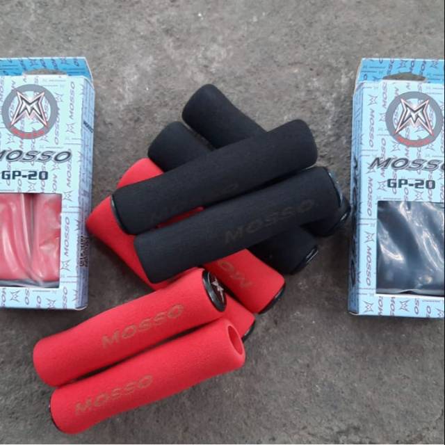 Handgrip MOSSO bahan Sponge Spon . Hand Grip Sepeda cocok MTB Sepeda Lipat Hybrid Touring dll
