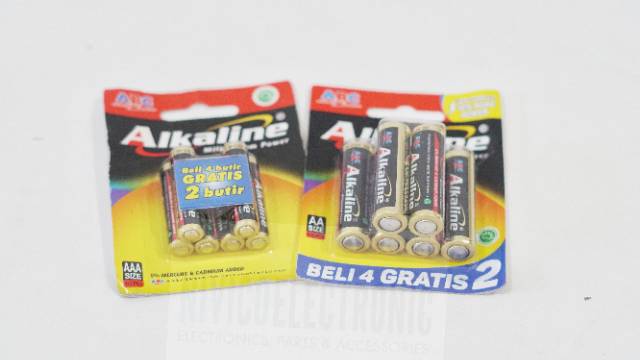 Baterai ABC alkaline AAA isi 6