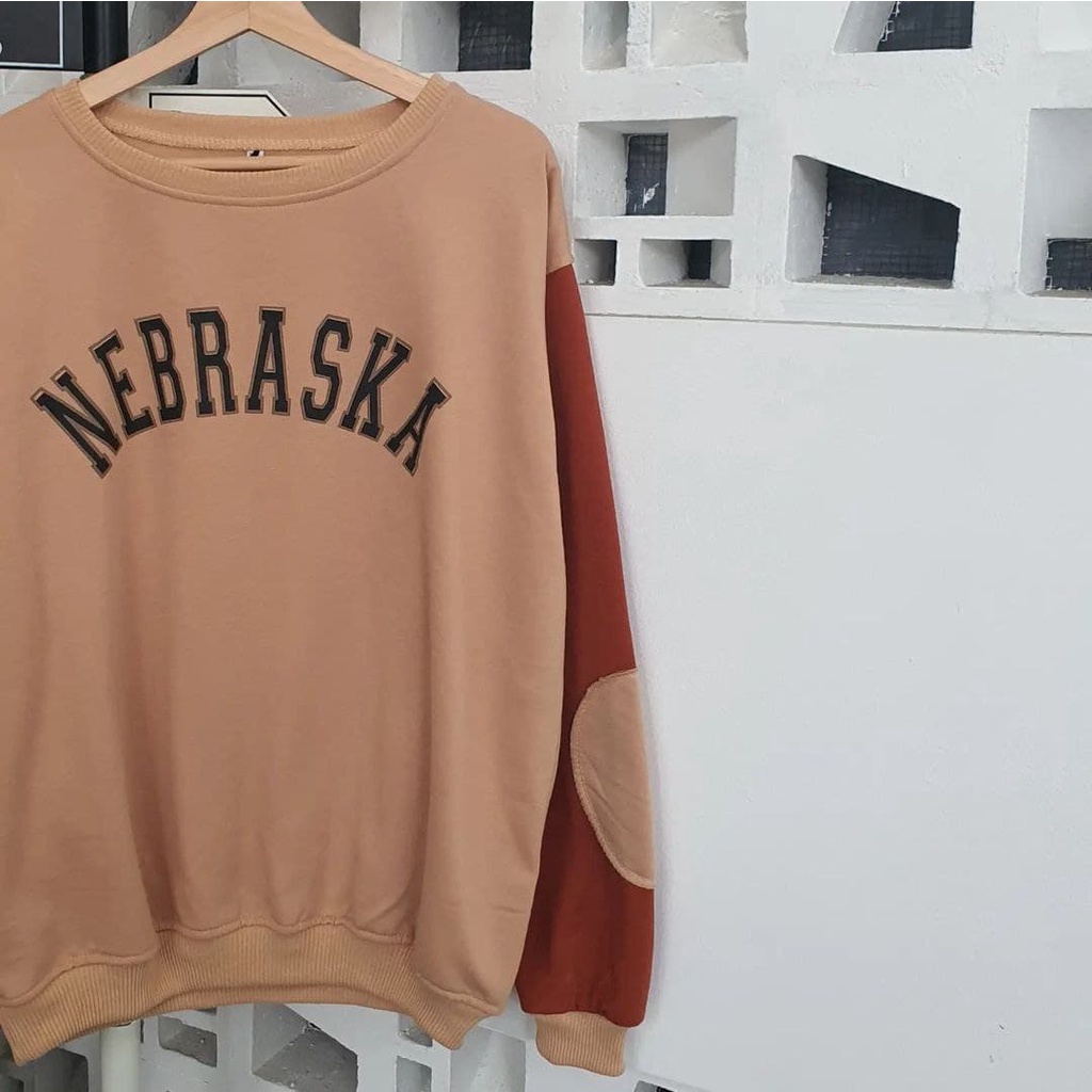 Nara Grosir - Nebraska XXL Sweater l Fashion Pria dan Wanita l 2 Varian Warna