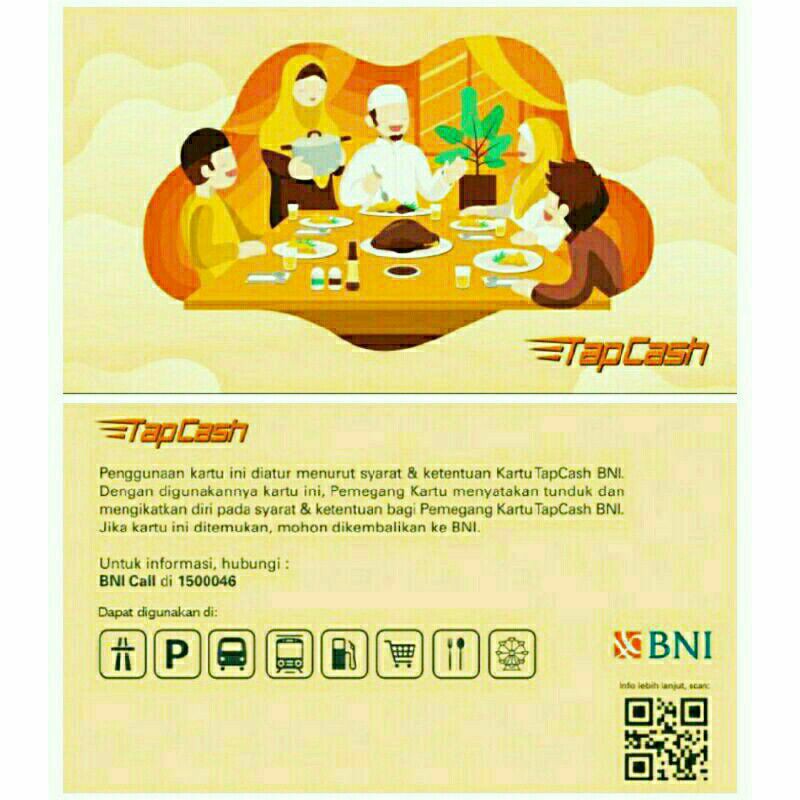 BNI Tapcash edisi Ramadhan (Orange) - Buka Puasa /Like eMONEY eTOLL Flazz or Brizzi