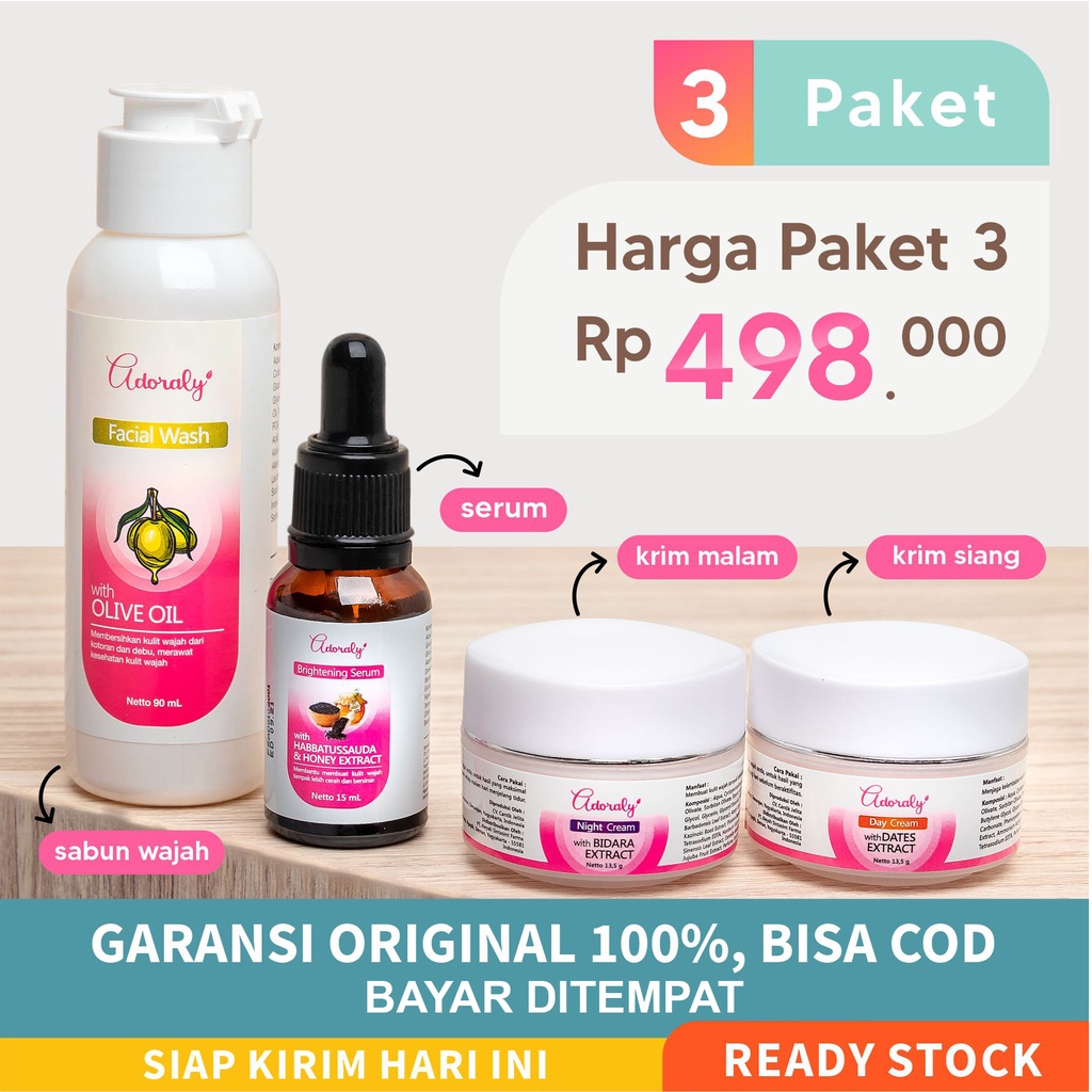 3 [PAKET] ADORALY SKINCARE - PAKET KECANTIKAN BPOM AMAN BUSUI BUMIL