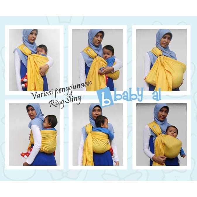 Gendongan Ring Sling Baby Al  - Hijau Muda Safari - Gendongan Bayi