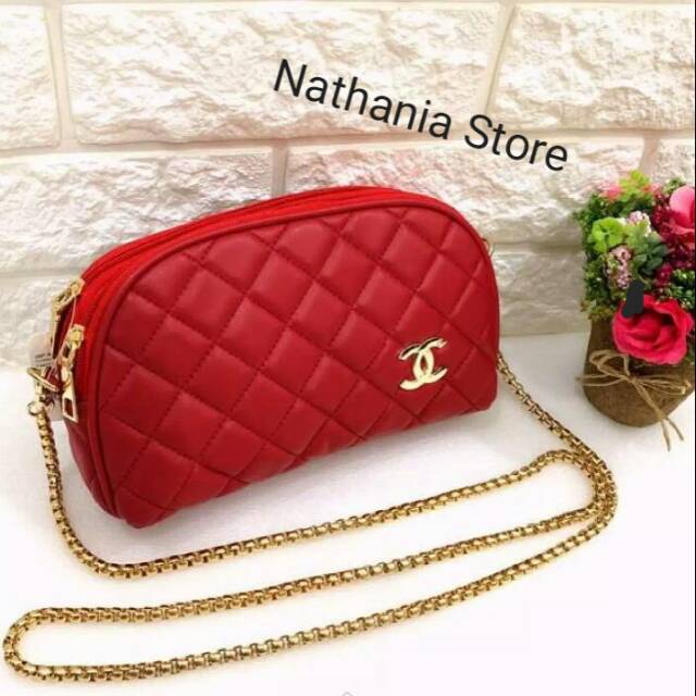 Tas Selempang wanita rantai ulir