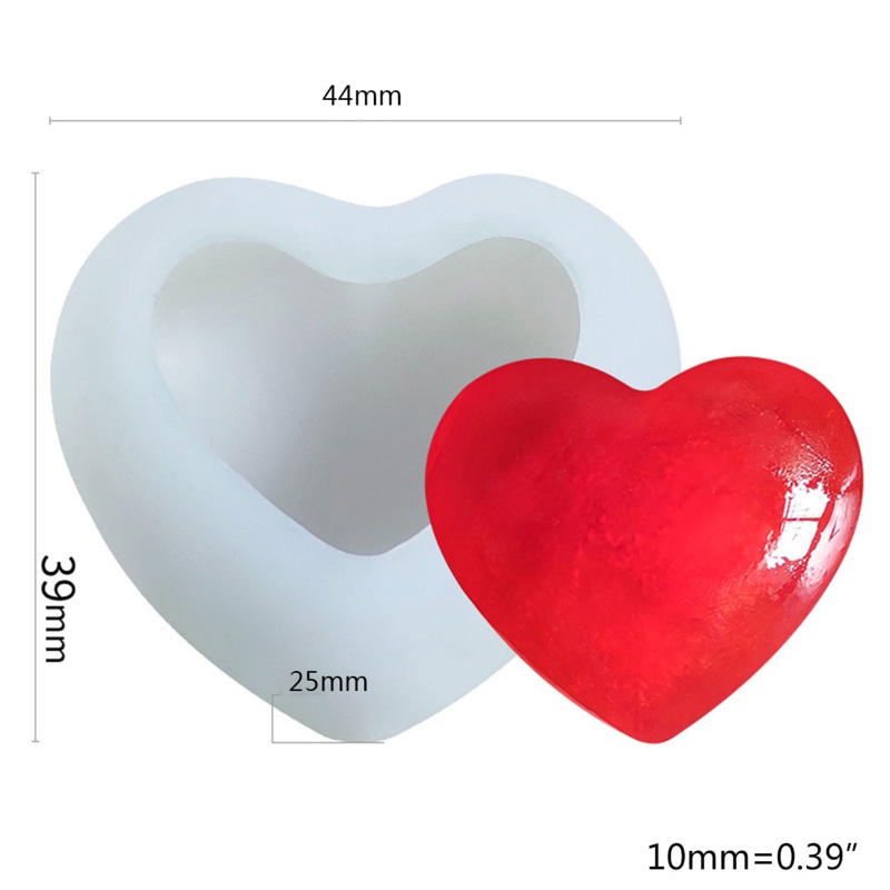 Siy Cetakan Silikon Bentuk Hati 3D Handmade Untuk Dekorasi DIY