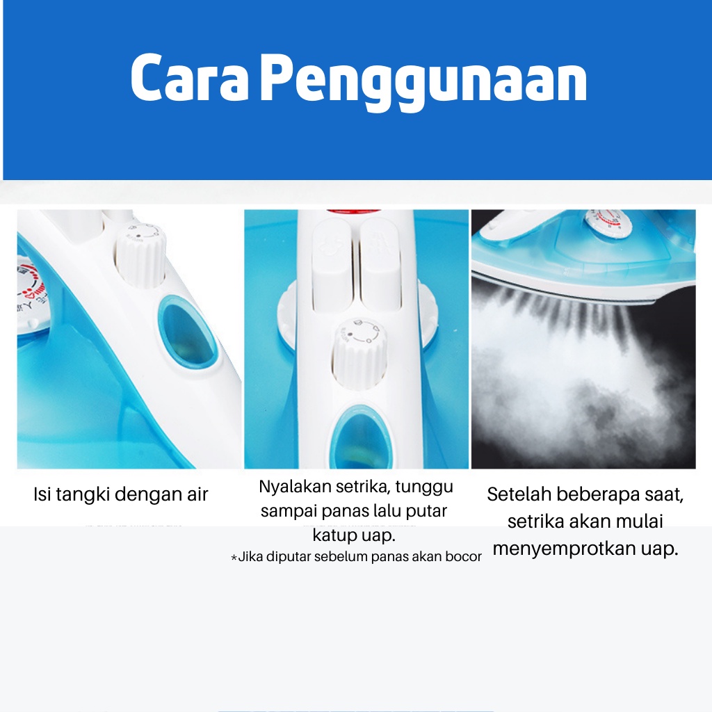 PROMO TERMURAH.! SETRIKA UAP ROYAL PREMIUM GOSOKAN UAP R720 ANTI LENGKET STRIKA UAP! TAHAN LAMA! R20
