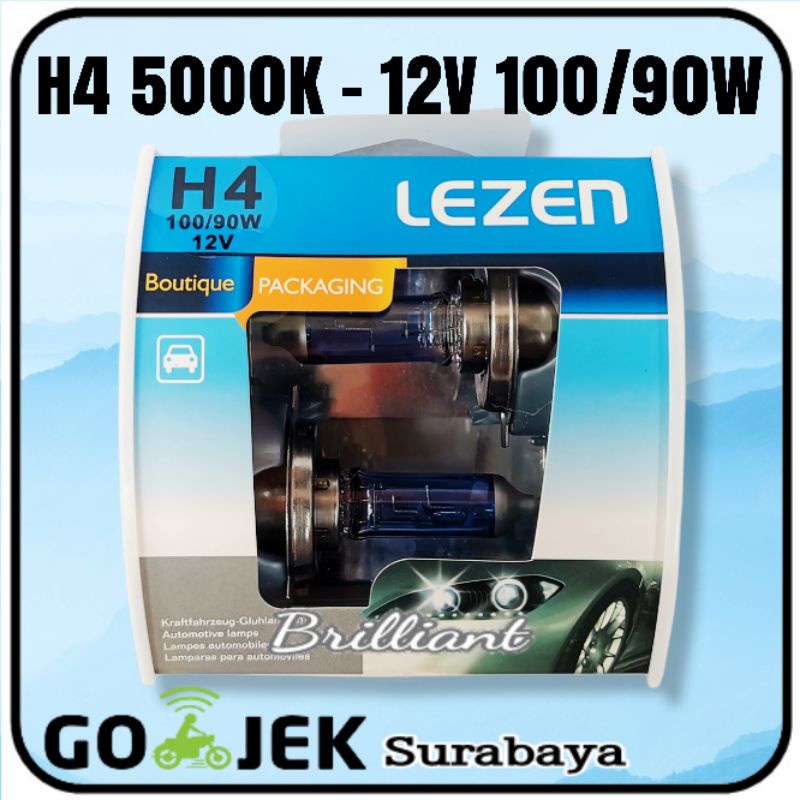 Halogen Bohlam Lampu Xenon - Glass Blue 5000K -  H3 H4 H7 H11 H16 HB3 HB4 - Harga Set