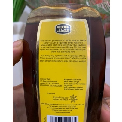 MADU AL SHIFA 250 g SQUEZEE ASLI