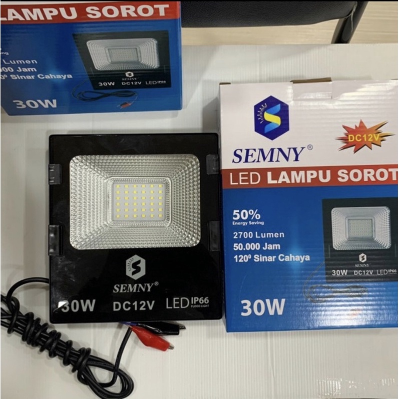 lampu sorot led DC 30 watt 30w 12 volt lampu sorot 12v 30 watt